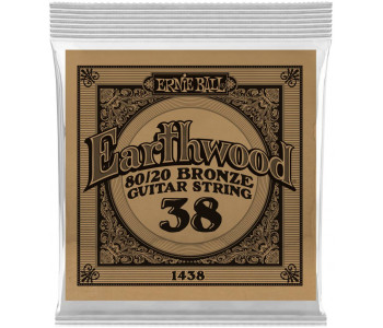 ERNIE BALL 1438 Earthwood 80/20 .038 - Струна одиночная для акустической гитары