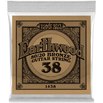 ERNIE BALL 1438 Earthwood 80/20 .038 - Струна одиночная для акустической гитары