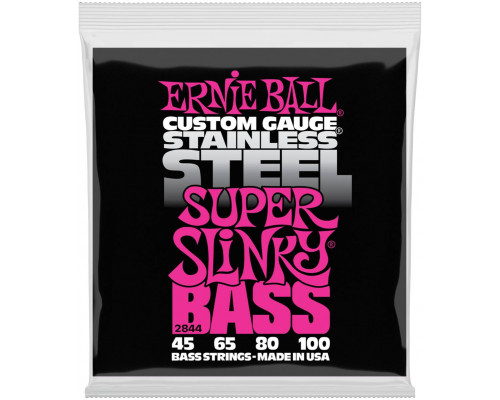 ERNIE BALL 2844 Stainless Steel Slinky Super 45-100 - Струны для бас-гитары