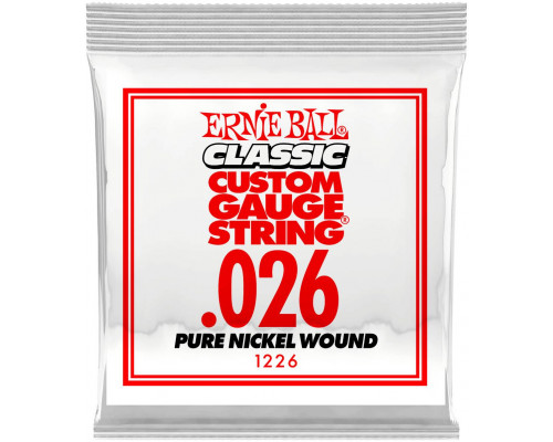 ERNIE BALL 1226 Plain Steel .026 - Струна одиночная для акустической и электрогитары