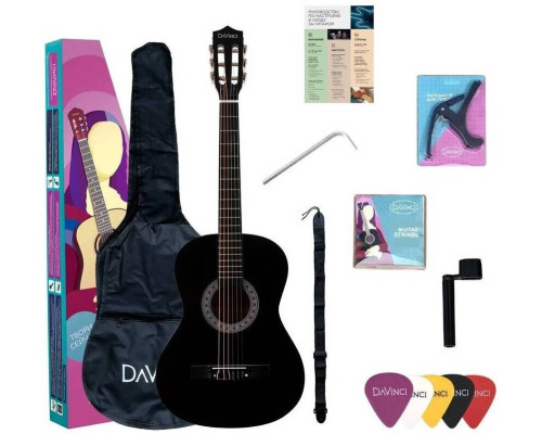 DAVINCI DC-50A BK PACK - Гитара классическая в наборе