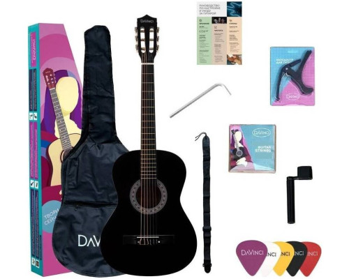 DAVINCI DC-50A BK PACK - Гитара классическая в наборе