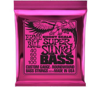 ERNIE BALL 2854 Nickel Wound Slinky Super Short Scale 40-100 - Струны для бас-гитары