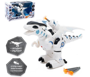 Робот 'дракон Dinorex' стреляет, свет, звук, работает от батареек IQ BOT