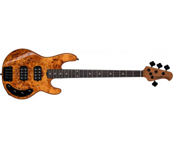 STERLING StingRay HH Poplar Burl Top Amber - Бас-гитара 4 струны