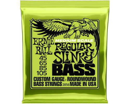 ERNIE BALL 2856 Regular Slinky Medium Scale 45-105 - Струны для бас-гитары