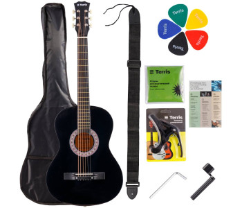 TERRIS TF-038 BK Starter Pack - Гитара акустическая в наборе TERRIS TF-038 BK Starter Pack - Гитара акустическая в наборе