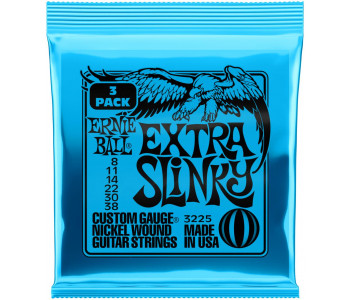 ERNIE BALL 3225 Nickel Slinky Extra 3 Pack 8-38 - Струны для электрогитары