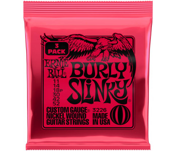 ERNIE BALL 3226 Nickel Slinky Burly 3 Pack 11-52 - Струны для электрогитары