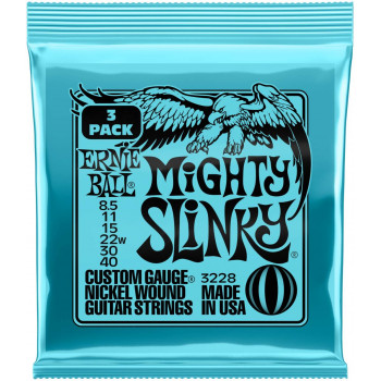 ERNIE BALL 3228 Nickel Slinky Mighty 3 Pack 8.5-40 - Струны для электрогитары