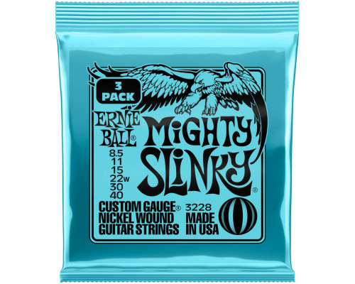 ERNIE BALL 3228 Nickel Slinky Mighty 3 Pack 8.5-40 - Струны для электрогитары