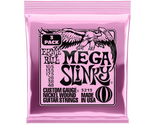 ERNIE BALL 3213 Nickel Slinky Mega 3 Pack 10.5-48 - Струны для электрогитары
