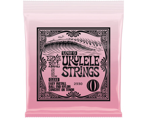 ERNIE BALL 2330 Ball end Clear Nylon Wound G - Струны для укулеле