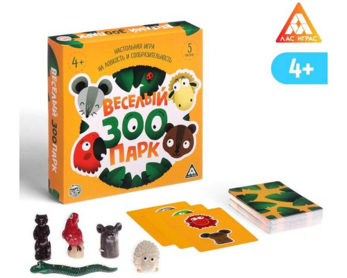 Настольная игра ЛАС ИГРАС 'Веселый зоопарк', 4+ Настольная игра ЛАС ИГРАС 'Веселый зоопарк', 4+
