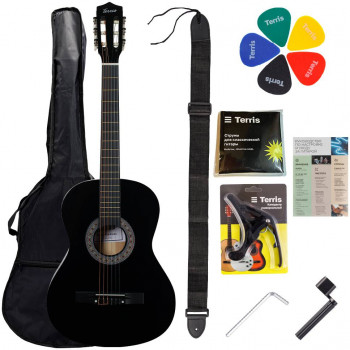 TERRIS TC-038 BK Starter Pack - Гитара классическая в наборе