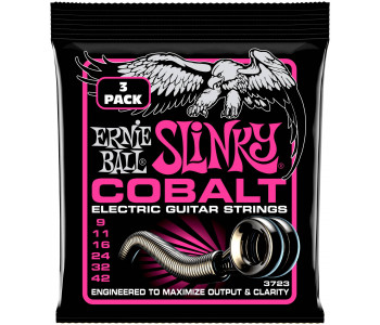 ERNIE BALL 3723 Cobalt Slinky Super 3 Pack 9-42 - Струны для электрогитары