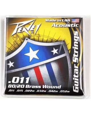 PEAVEY 80/20 Acoustic Brass Wound Strings 11s - Струны PEAVEY 80/20 Acoustic Brass Wound Strings 11s - Струны