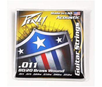 PEAVEY 80/20 Acoustic Brass Wound Strings 11s - Струны
