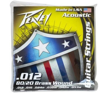 PEAVEY 80/20 Acoustic Brass Wound Strings 12s - Струны