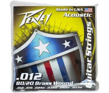 PEAVEY 80/20 Acoustic Brass Wound Strings 12s - Струны Пивей