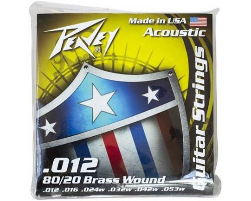 PEAVEY 80/20 Acoustic Brass Wound Strings 12s - Струны