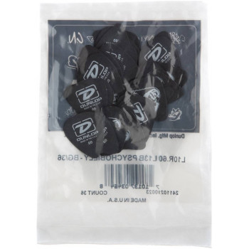 DUNLOP L10R060 PSYCHOBILLY-36/BG медиатор с картинкой 0,6мм - упак. 36...