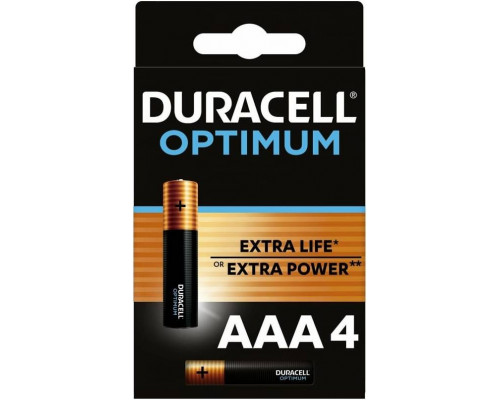 DURACELL LR03-4BL Optimum уп 4 шт - Батарейка тип AAA