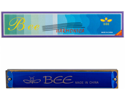 BEE DF24-1 BLUE - Губная гармоника тремоло