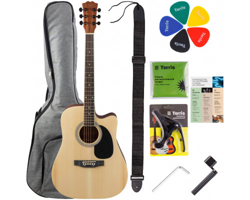 TERRIS TD-045 NA Starter Pack - Гитара акустическая в наборе