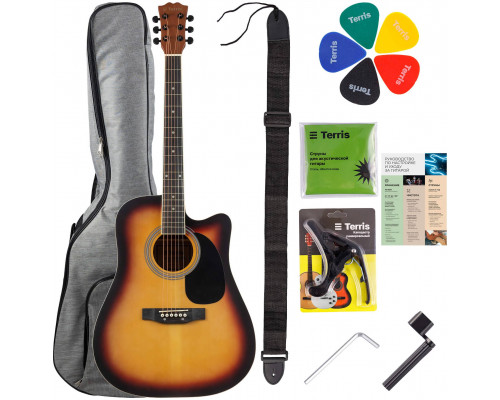 TERRIS TD-045 SB Starter Pack - Гитара акустическая в наборе
