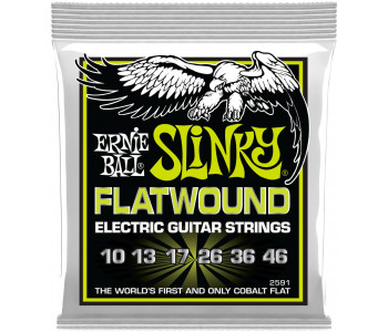 ERNIE BALL 2591 Slinky Flatwound Regular 10-46 - Струны для электрогитары