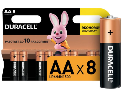 DURACELL LR6 BASIC NEW уп 8 шт - Батарейка тип AA DURACELL LR6 BASIC NEW уп 8 шт - Батарейка тип AA