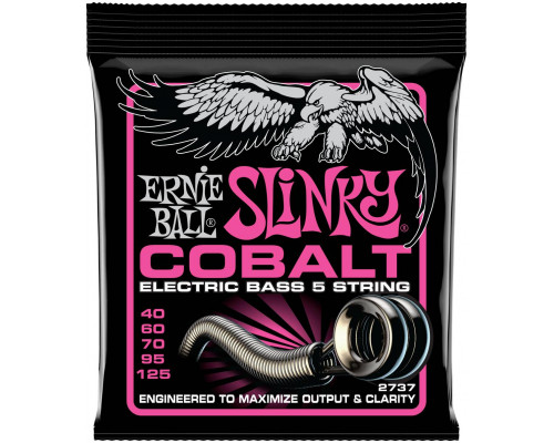 ERNIE BALL 2737 Cobalt Slinky Super 40-125 - Струны для бас-гитары 5 струнной