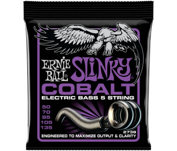 ERNIE BALL 2738 Cobalt Slinky Power 50-135 - Струны для бас-гитары 5 струнной