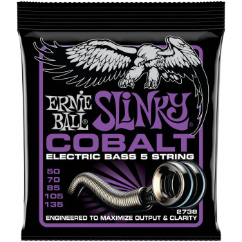 ERNIE BALL 2738 Cobalt Slinky Power 50-135 - Струны для бас-гитары 5 струнной