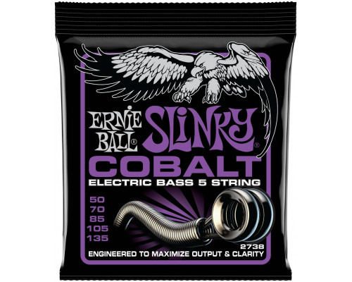ERNIE BALL 2738 Cobalt Slinky Power 50-135 - Струны для бас-гитары 5 струнной