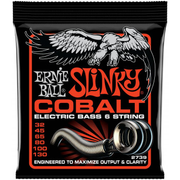 ERNIE BALL 2739 Cobalt Slinky 32-130 - Струны для бас-гитары 6 струнной