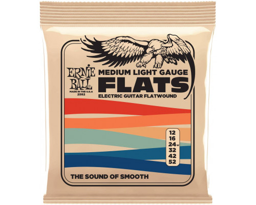 ERNIE BALL 2582 Flatwound Medium Light 11-52 - Струны для электрогитары