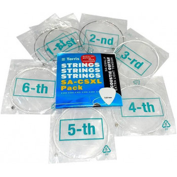 TERRIS SA-CSXL-Pack/3 - Струны для акустической гитары