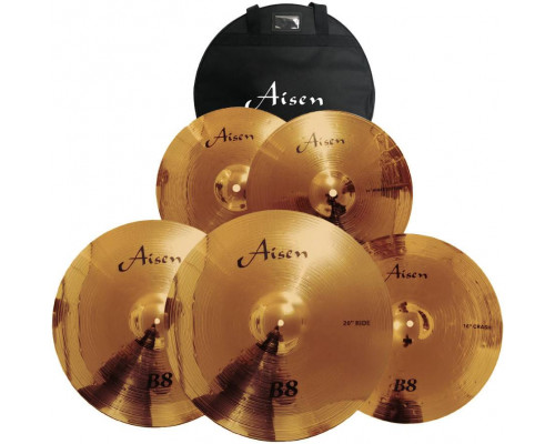 AISEN B8 CYMBAL PACK набор тарелок (14,16,18,20) + чехол для тарелок