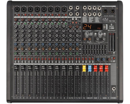 SVS AUDIOTECHNIK PM-12A Активный аналоговый микшерный пульт, 12 каналов,...