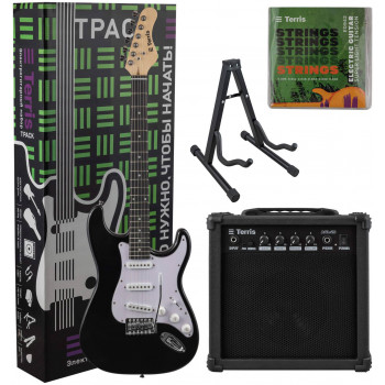 TERRIS TPACK-TST-040 BK - Электрогитара в наборе