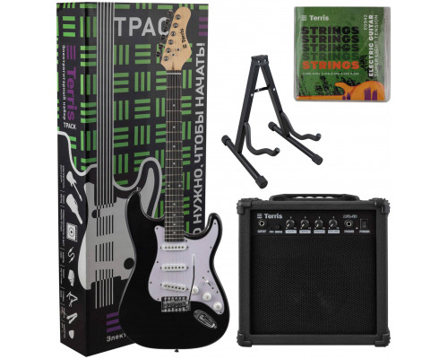 TERRIS TPACK-TST-040 BK - Электрогитара в наборе