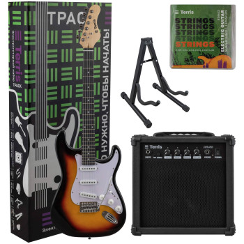 TERRIS TPACK-TST-040 SB - Электрогитара в наборе