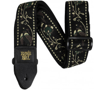 ERNIE BALL 5372 Jacquard Black Pleasant Pheasant - Ремень для гитары