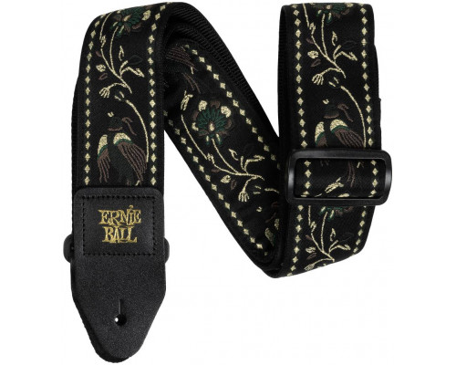 ERNIE BALL 5372 Jacquard Black Pleasant Pheasant - Ремень для гитары
