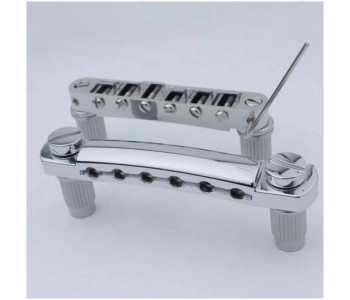 GUYKER guitar bridge GM003+GS001 Chrome - Струнодержатель