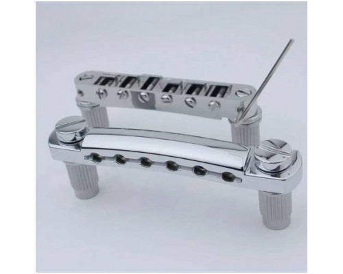 GUYKER guitar bridge GM003+GS001 Chrome - Струнодержатель