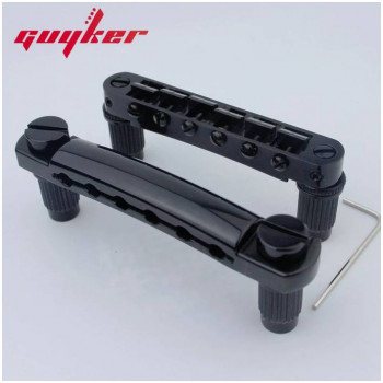 GUYKER guitar bridge GM003+GS001 Black - Струнодержатель