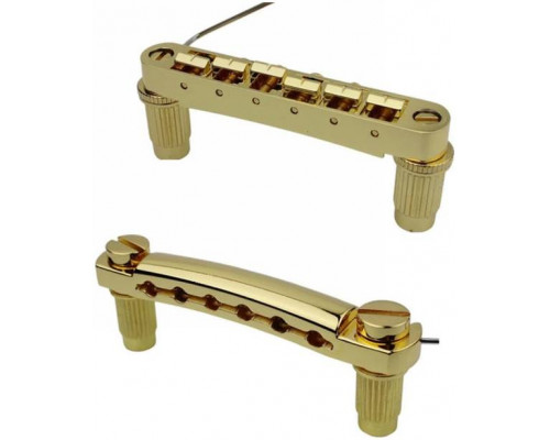 GUYKER guitar bridge GM003+GS001 Gold - Струнодержатель